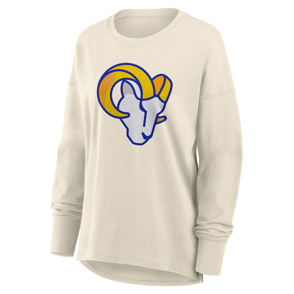 Los Angeles Rams Women's Dove Legacy Long Sleeve T-Shirt - Cream T-shirts