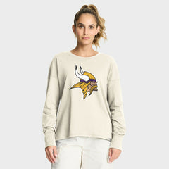Minnesota Vikings Women's Dove Legacy Long Sleeve T-Shirt - Cream T-shirts