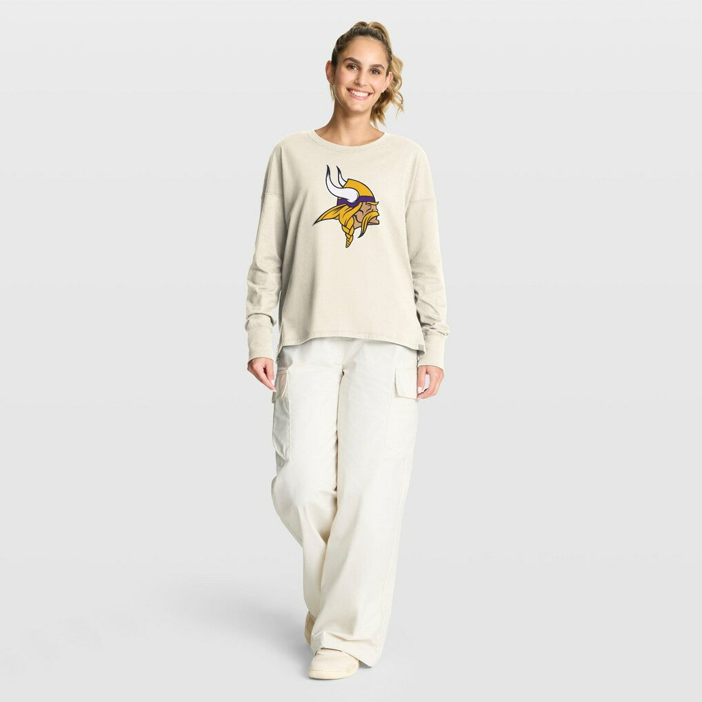 Minnesota Vikings Women's Dove Legacy Long Sleeve T-Shirt - Cream T-shirts