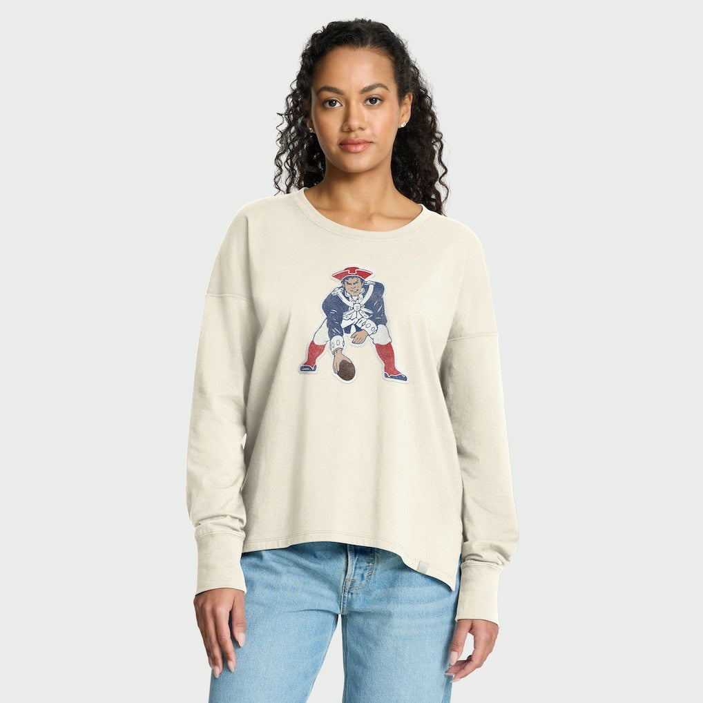 New England Patriots Women's Dove Legacy Long Sleeve T-Shirt - Cream T-shirts