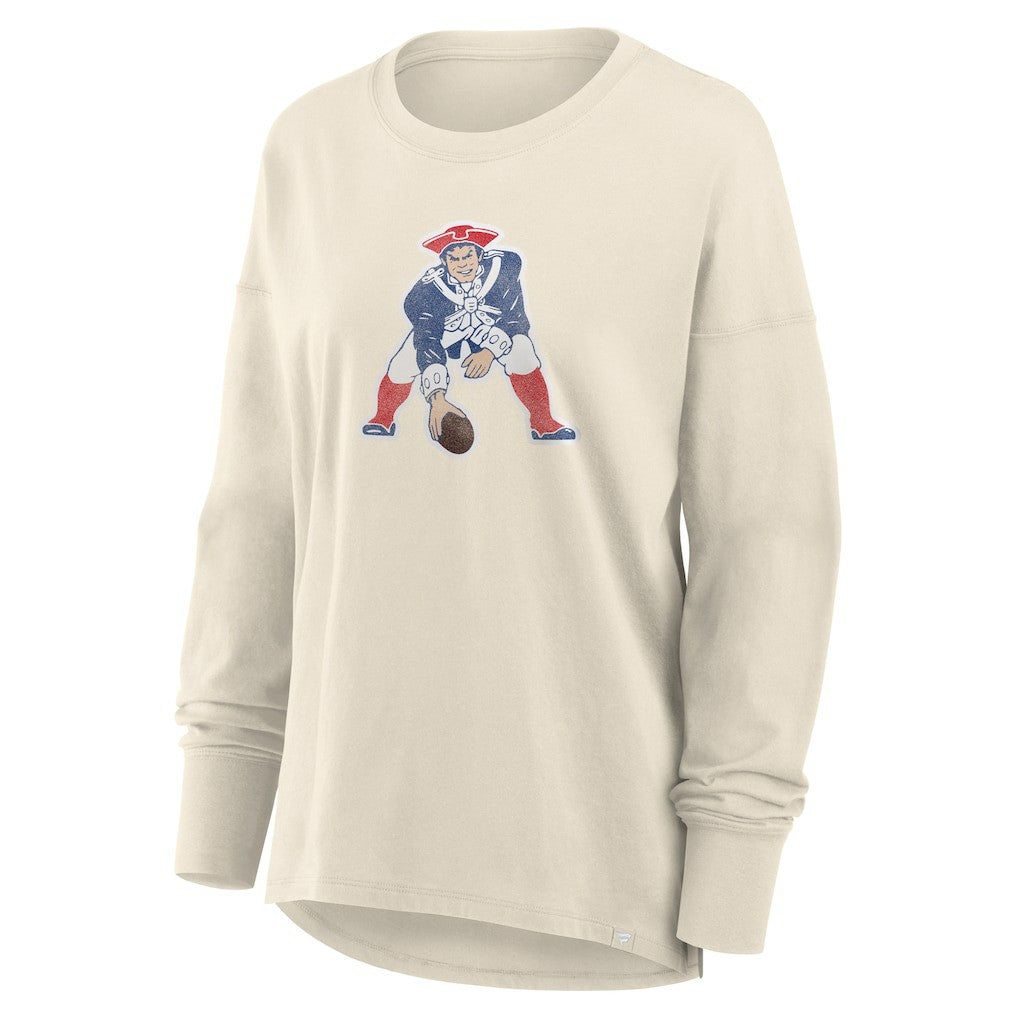 New England Patriots Women's Dove Legacy Long Sleeve T-Shirt - Cream T-shirts