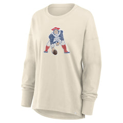 New England Patriots Women's Dove Legacy Long Sleeve T-Shirt - Cream T-shirts