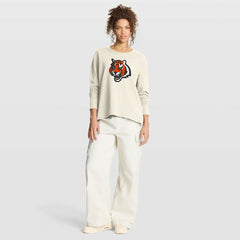 Cincinnati Bengals Women's Dove Legacy Long Sleeve T-Shirt - Cream T-shirts