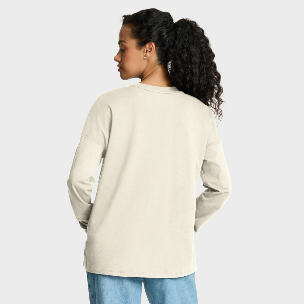 Denver Broncos Women's Dove Legacy Long Sleeve T-Shirt - Cream T-shirts