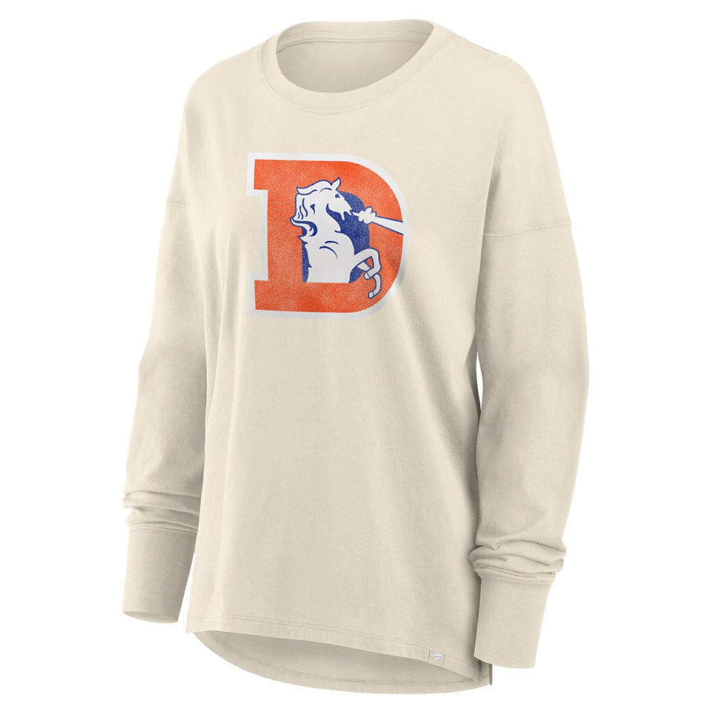 Denver Broncos Women's Dove Legacy Long Sleeve T-Shirt - Cream T-shirts