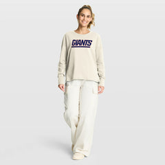 New York Giants Women's Dove Legacy Long Sleeve T-Shirt - Cream T-shirts