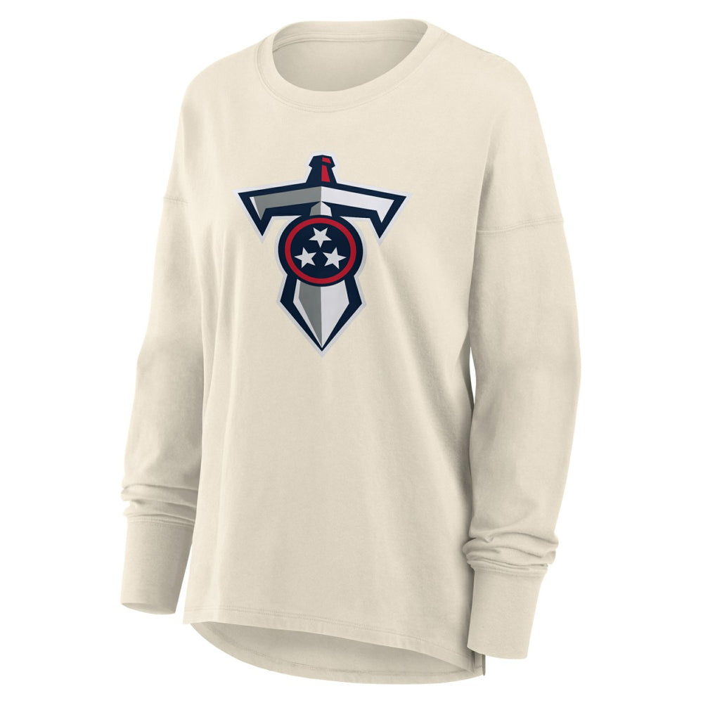 Tennessee Titans Women's Dove Legacy Long Sleeve T-Shirt - Cream T-shirts