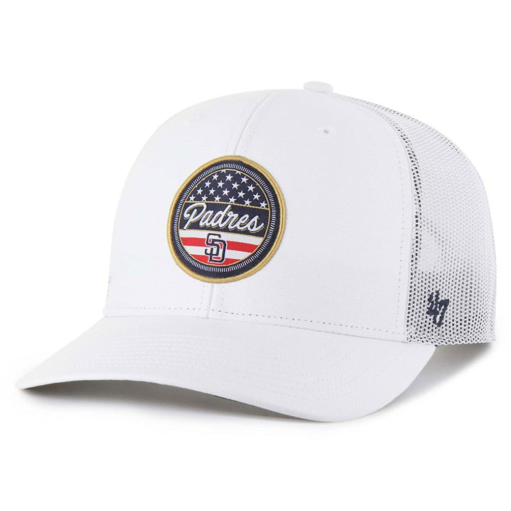 San Diego Padres '47 Homage Adjustable Trucker Hat - White Hats