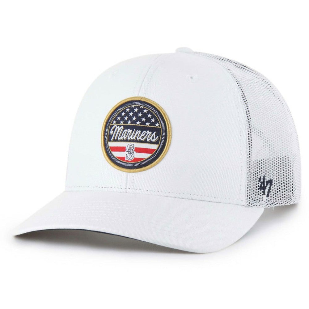 Seattle Mariners '47 Homage Adjustable Trucker Hat - White Hats