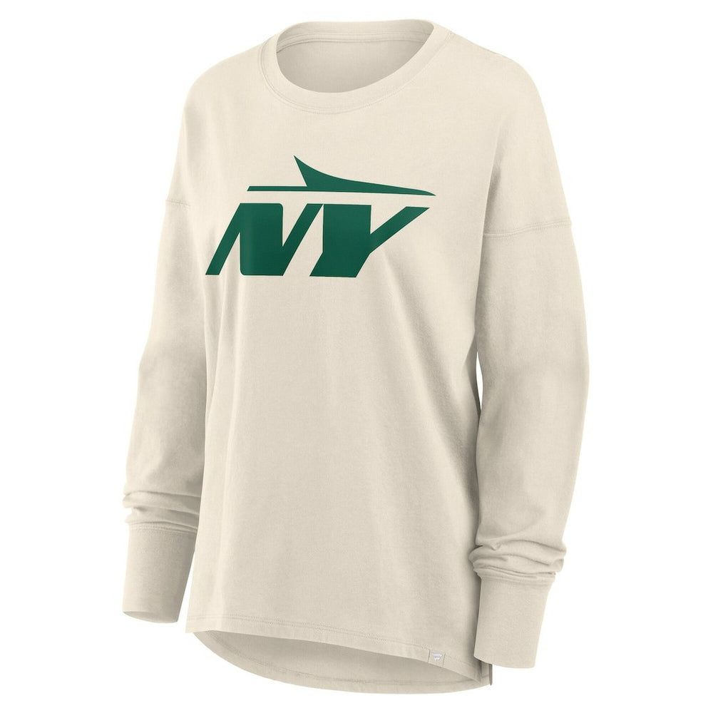 New York Jets Women's Dove Legacy Long Sleeve T-Shirt - Cream T-shirts