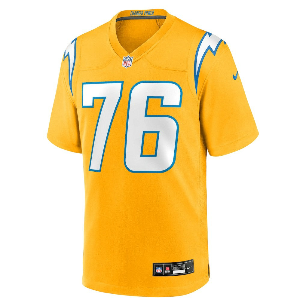 Joe Alt Los Angeles Chargers Alternate Charger Power Game Player Jersey - Gold Jerseys
