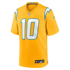 Justin Herbert Los Angeles Chargers Alternate Charger Power Game Player Jersey - Gold Jerseys