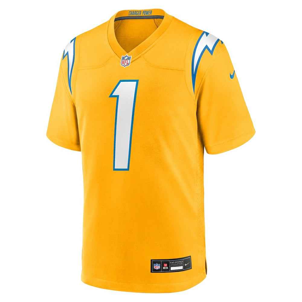 Quentin Johnston Los Angeles Chargers Alternate Charger Power Game Player Jersey - Gold Jerseys
