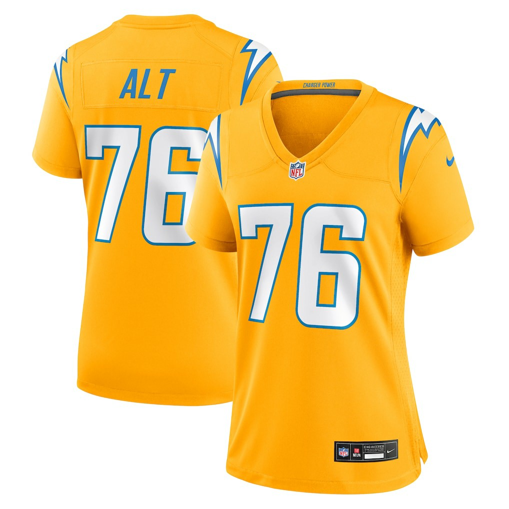 Joe Alt Los Angeles Chargers Women's Alternate Charger Power Game Jersey - Gold Jerseys