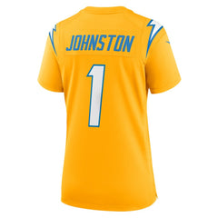Quentin Johnston Los Angeles Chargers Women's Alternate Charger Power Game Jersey - Gold Jerseys