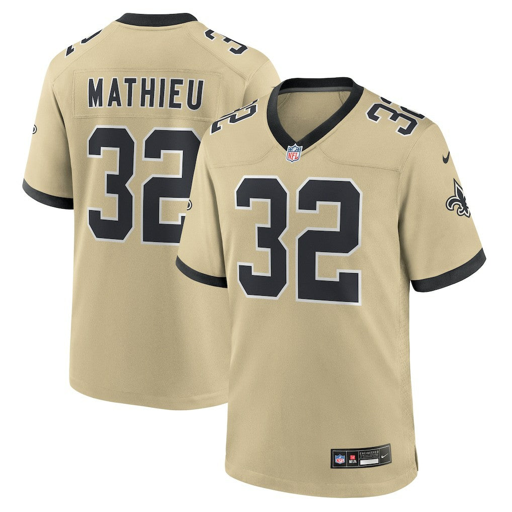 Tyrann Mathieu New Orleans Saints Gameday Golds Alternate Game Player Jersey - Gold Jerseys