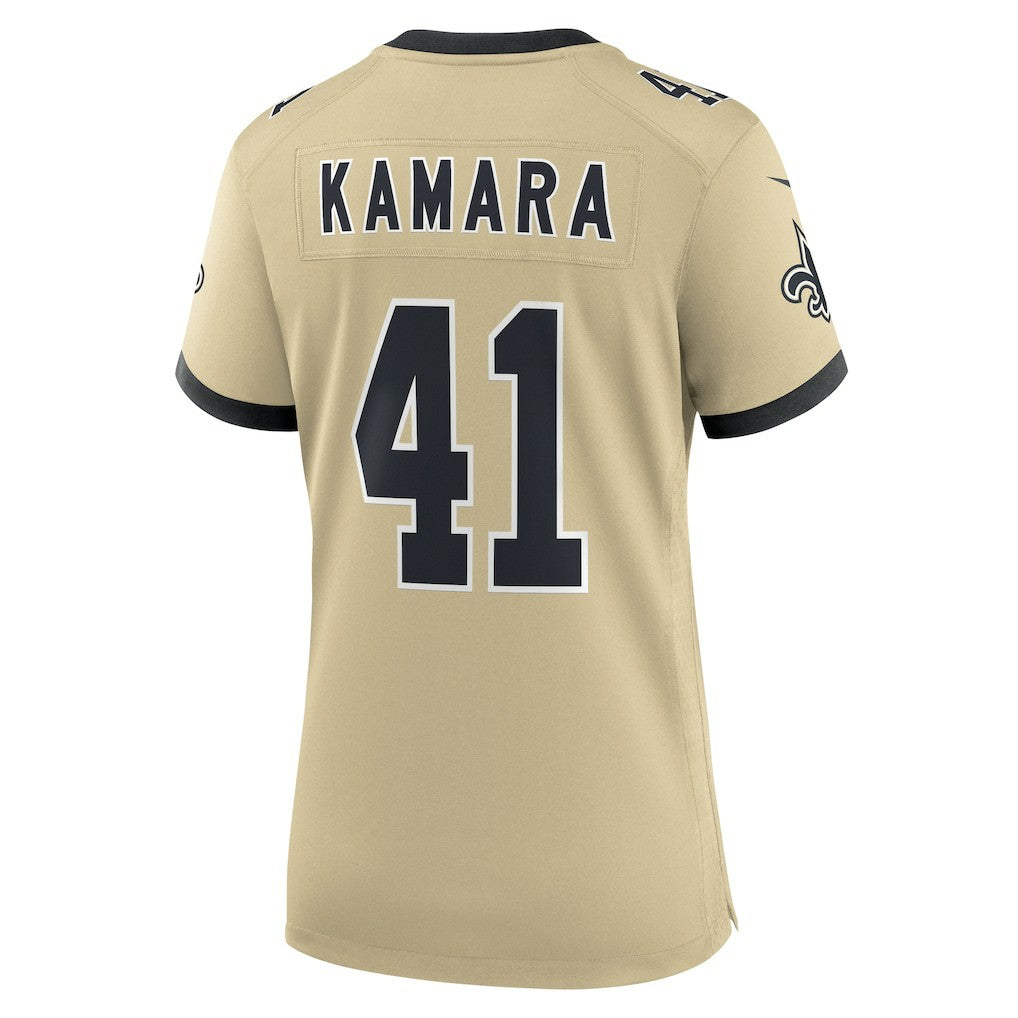 Alvin Kamara New Orleans Saints Women's Gameday Golds Alternate Game Player Jersey - Gold Jerseys