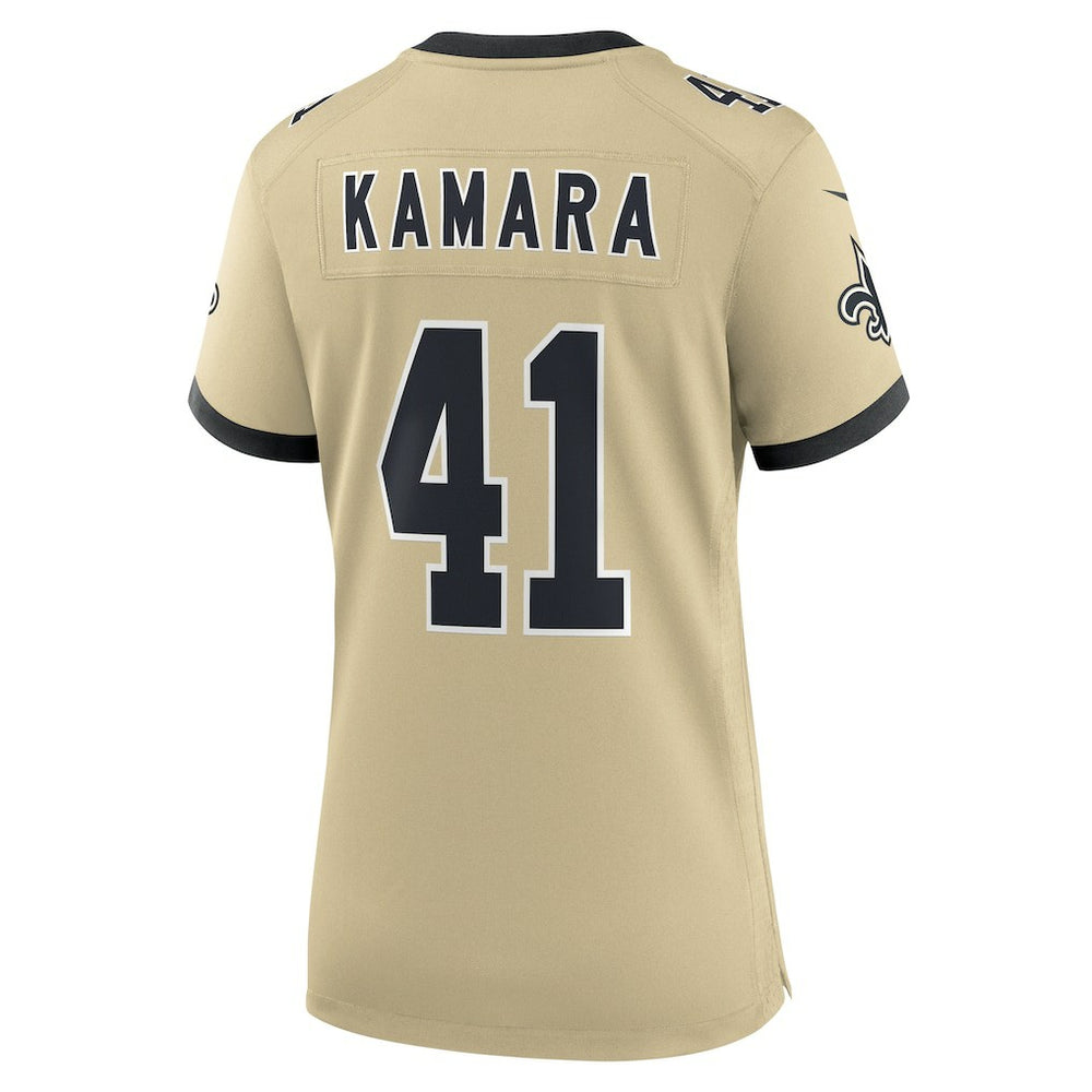 Alvin Kamara New Orleans Saints Women's Gameday Golds Alternate Game Player Jersey - Gold Jerseys