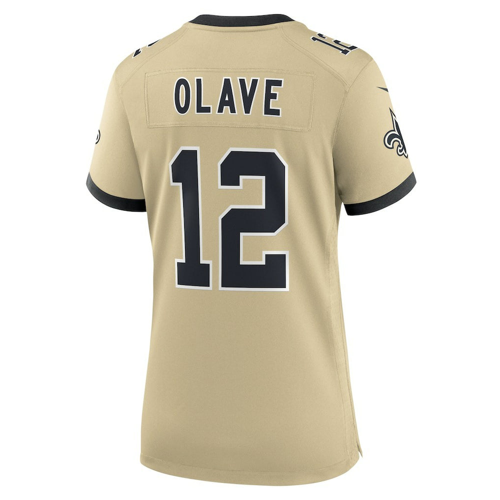 Chris Olave New Orleans Saints Women's Gameday Golds Alternate Game Player Jersey - Gold Jerseys