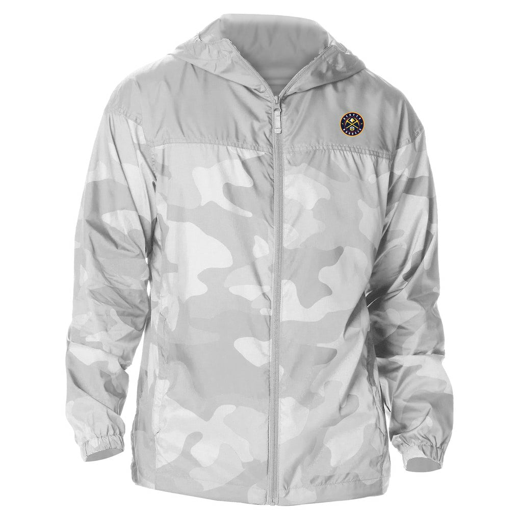 Denver Nuggets Camo Flash Challenger Windbreaker Full-Zip Jacket Gray - Columbia