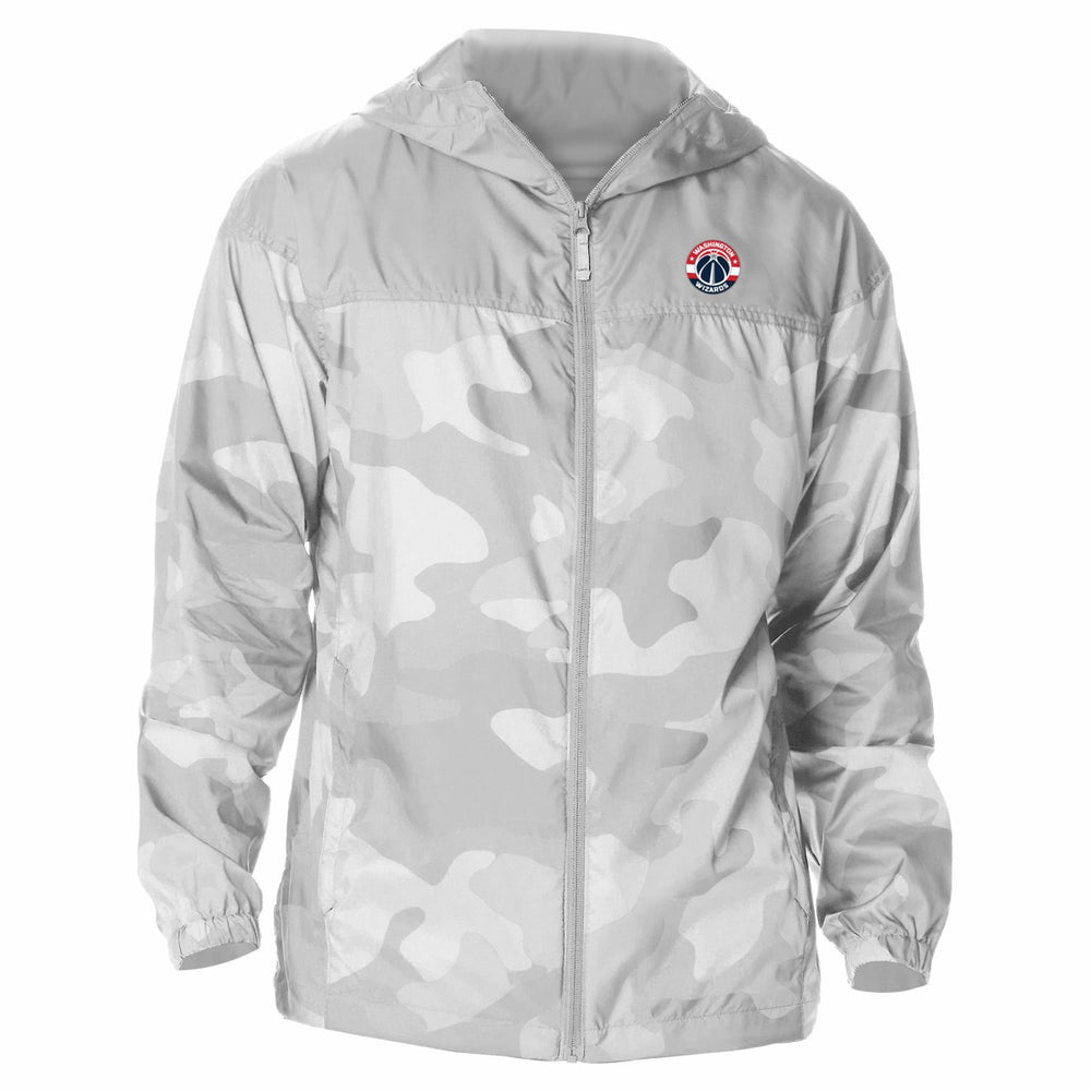 Washington Wizards Camo Flash Challenger Windbreaker Full-Zip Jacket Gray - Columbia