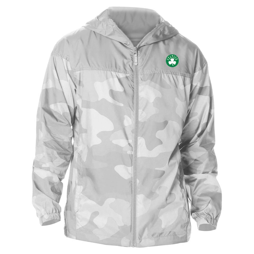 Boston Celtics Camo Flash Challenger Windbreaker Full-Zip Jacket Gray - Columbia