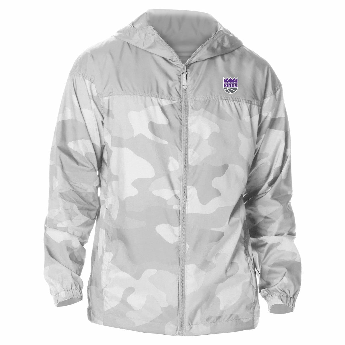 Sacramento Kings Camo Flash Challenger Windbreaker Full-Zip Jacket Gray - Columbia