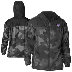 Sacramento Kings Camo Flash Challenger Windbreaker Full-Zip Jacket Black - Columbia