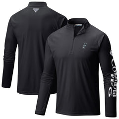 San Antonio Spurs Terminal Tackle Raglan Omni-Shade Quarter-Zip Jacket Black - Columbia