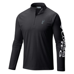 San Antonio Spurs Terminal Tackle Raglan Omni-Shade Quarter-Zip Jacket Black - Columbia