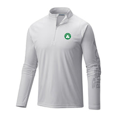 Boston Celtics Terminal Tackle Raglan Omni-Shade Quarter-Zip Jacket White - Columbia