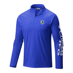 Dallas Mavericks Terminal Tackle Raglan Omni-Shade Quarter-Zip Jacket Blue - Columbia