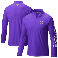Sacramento Kings Terminal Tackle Raglan Omni-Shade Quarter-Zip Jacket Purple - Columbia