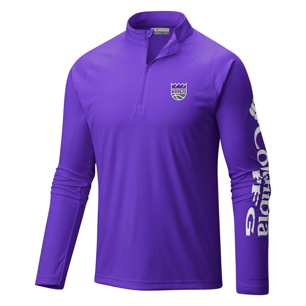 Sacramento Kings Terminal Tackle Raglan Omni-Shade Quarter-Zip Jacket Purple - Columbia