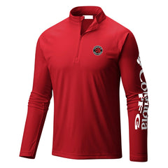 Toronto Raptors Terminal Tackle Raglan Omni-Shade Quarter-Zip Jacket Red - Columbia