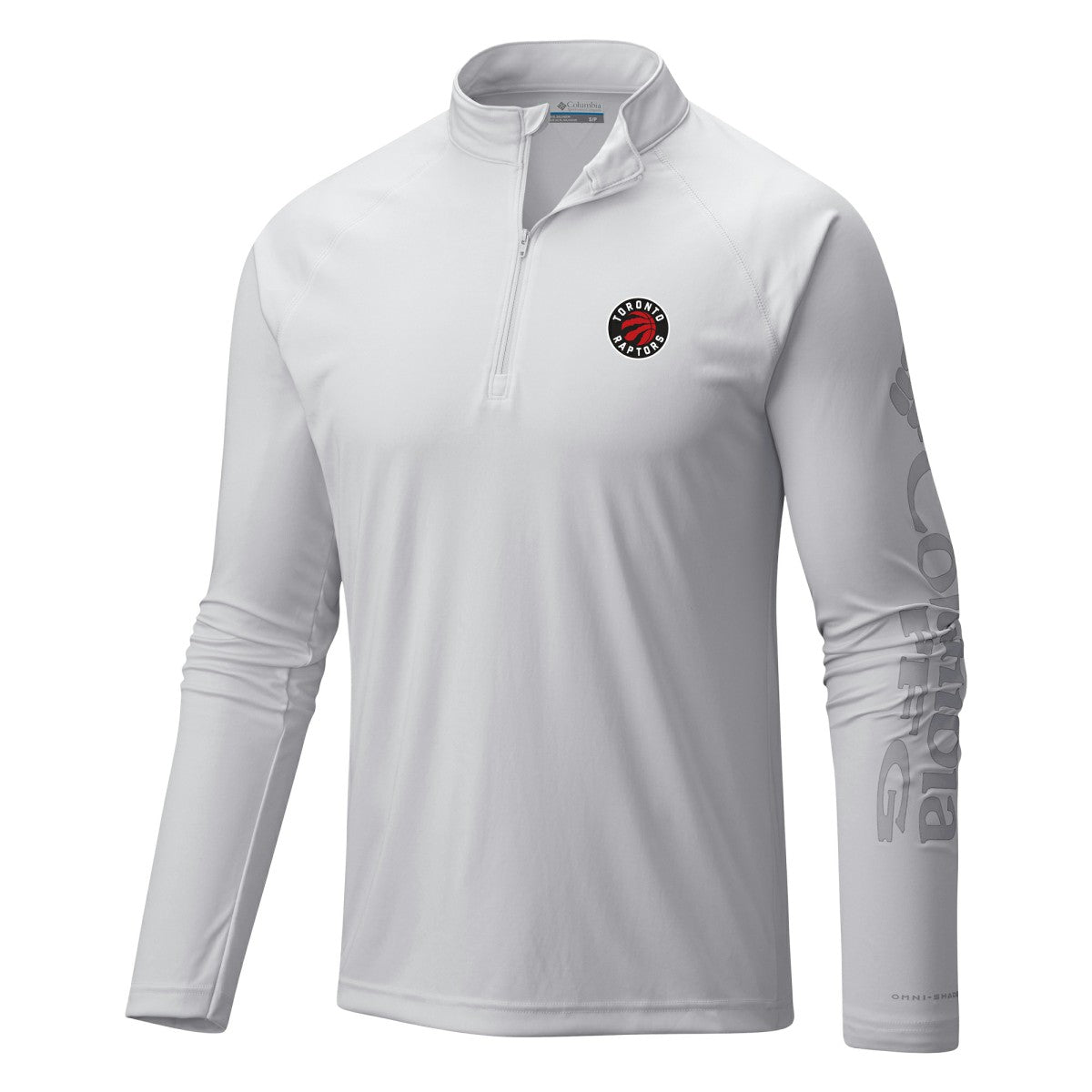 Toronto Raptors Terminal Tackle Raglan Omni-Shade Quarter-Zip Jacket White - Columbia