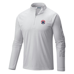 Washington Wizards Terminal Tackle Raglan Omni-Shade Quarter-Zip Jacket White - Columbia