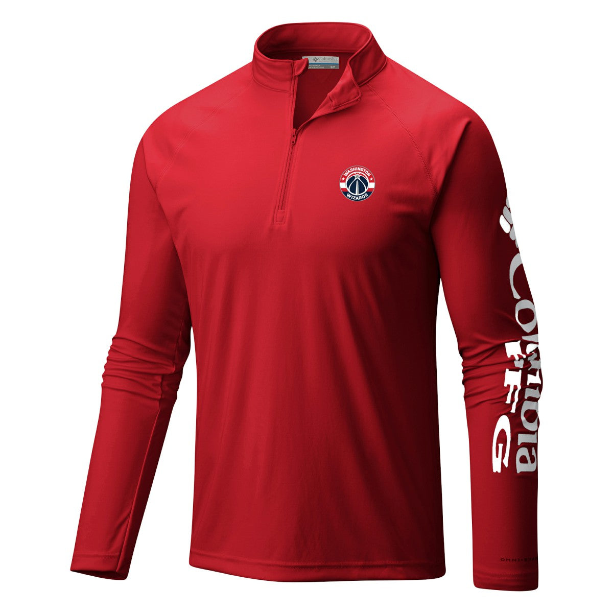Washington Wizards Terminal Tackle Raglan Omni-Shade Quarter-Zip Jacket Red - Columbia outlet