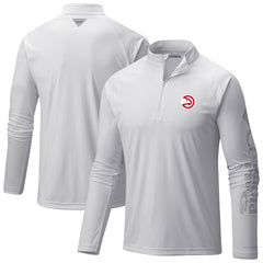 Atlanta Hawks Terminal Tackle Raglan Omni-Shade Quarter-Zip Jacket White - Columbia outlet