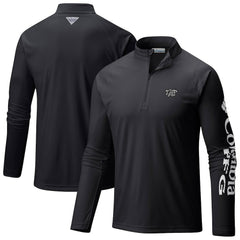 Brooklyn Nets Terminal Tackle Raglan Omni-Shade Quarter-Zip Jacket Black - Columbia