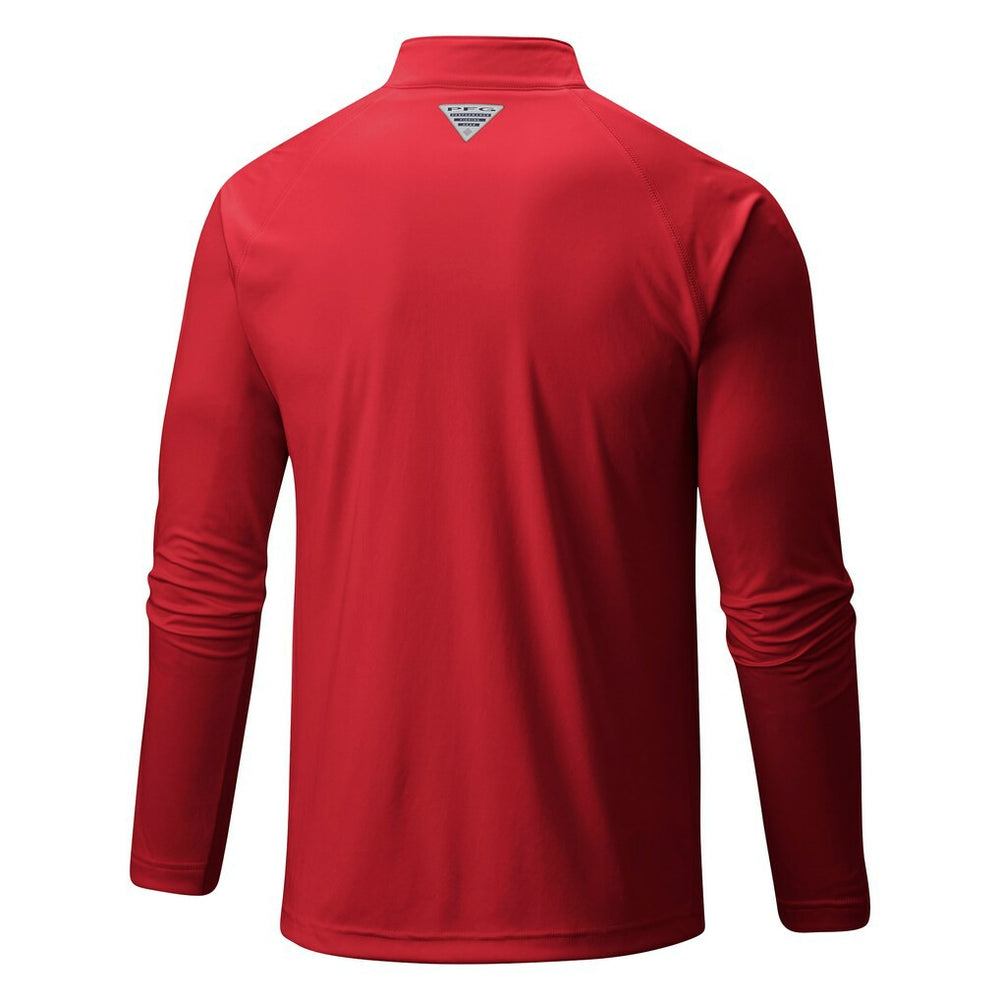 Chicago Bulls Terminal Tackle Raglan Omni-Shade Quarter-Zip Jacket Red - Columbia