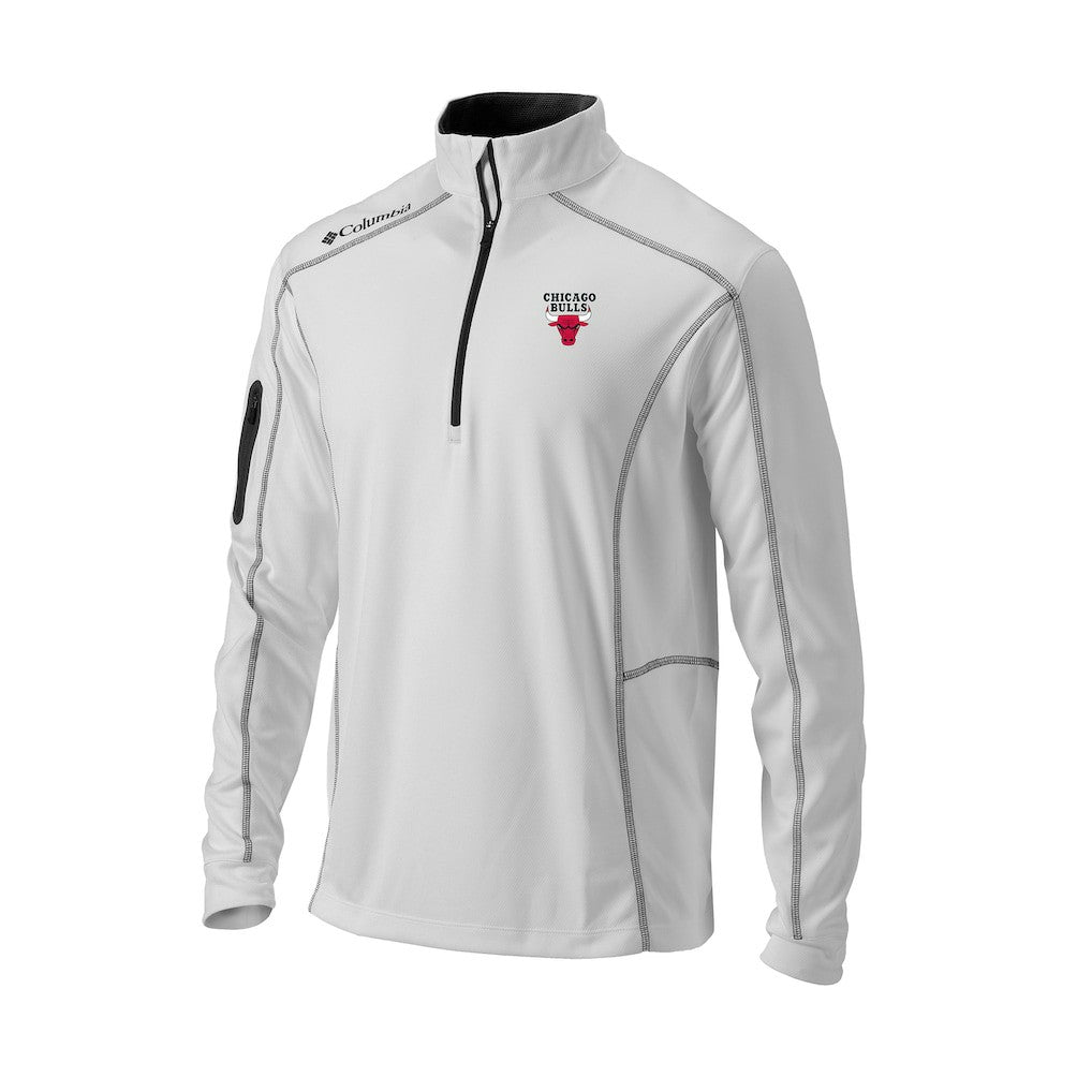 Chicago Bulls Omni-Wick Shotgun Quarter-Zip Pullover White - Columbia outlet