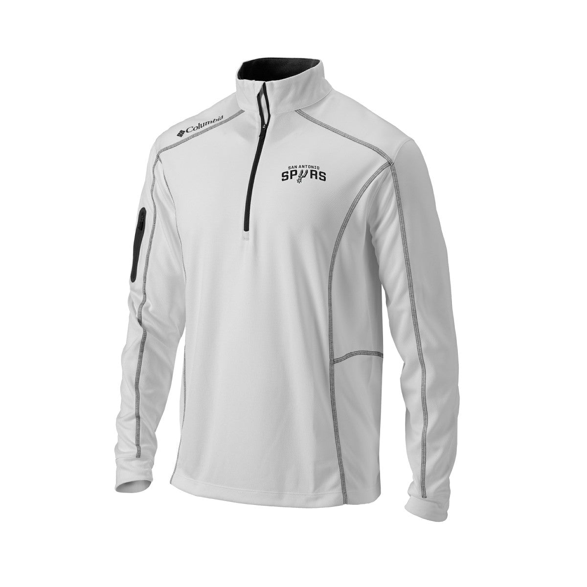 San Antonio Spurs Omni-Wick Shotgun Quarter-Zip Pullover White - Columbia