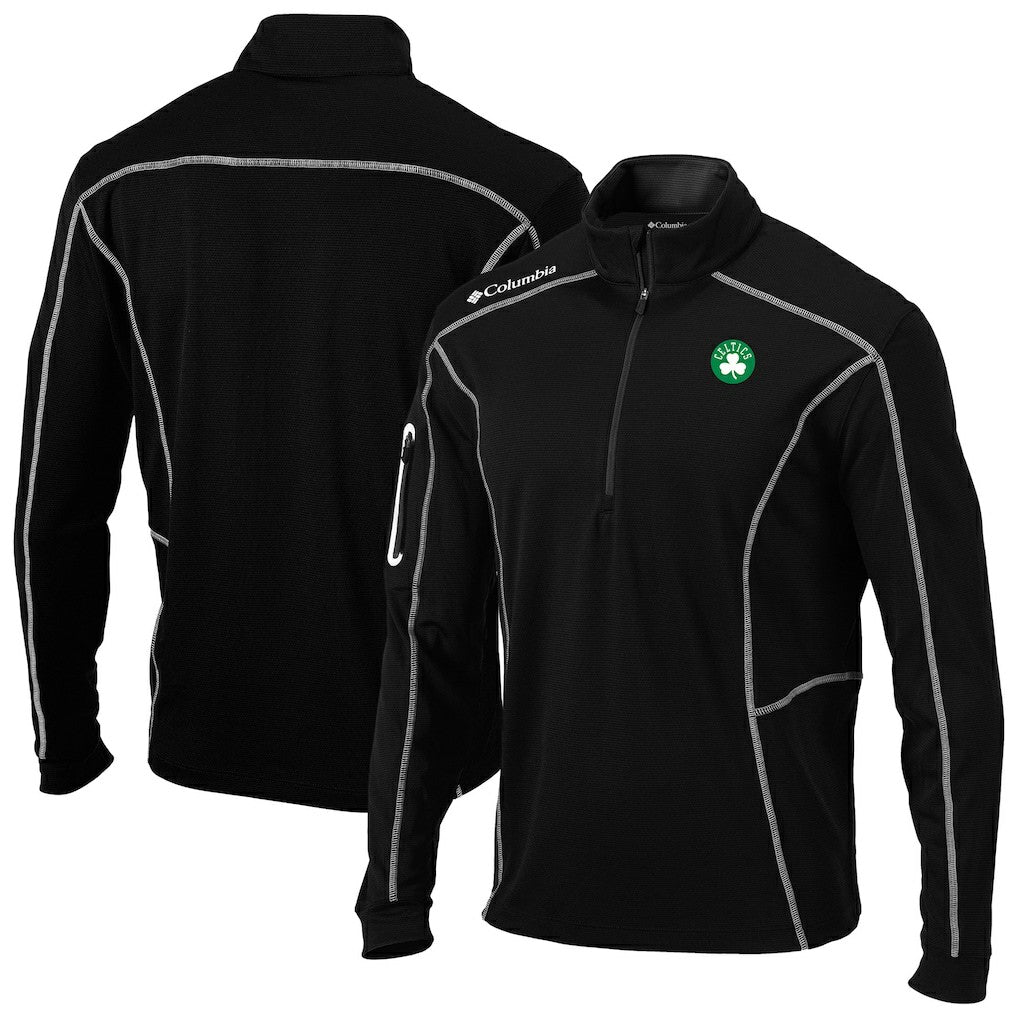 Boston Celtics Omni-Wick Shotgun Quarter-Zip Pullover Black - Columbia