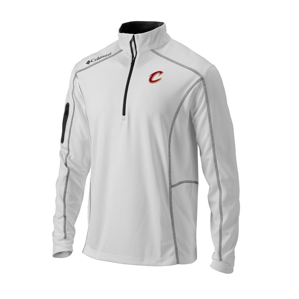 Cleveland Cavaliers Omni-Wick Shotgun Quarter-Zip Pullover White - Columbia