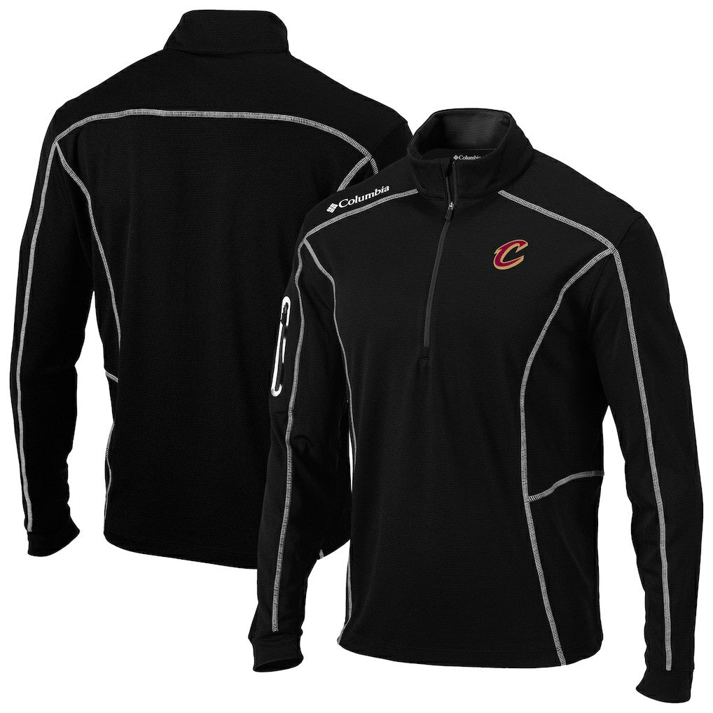 Cleveland Cavaliers Omni-Wick Shotgun Quarter-Zip Pullover Black - Columbia