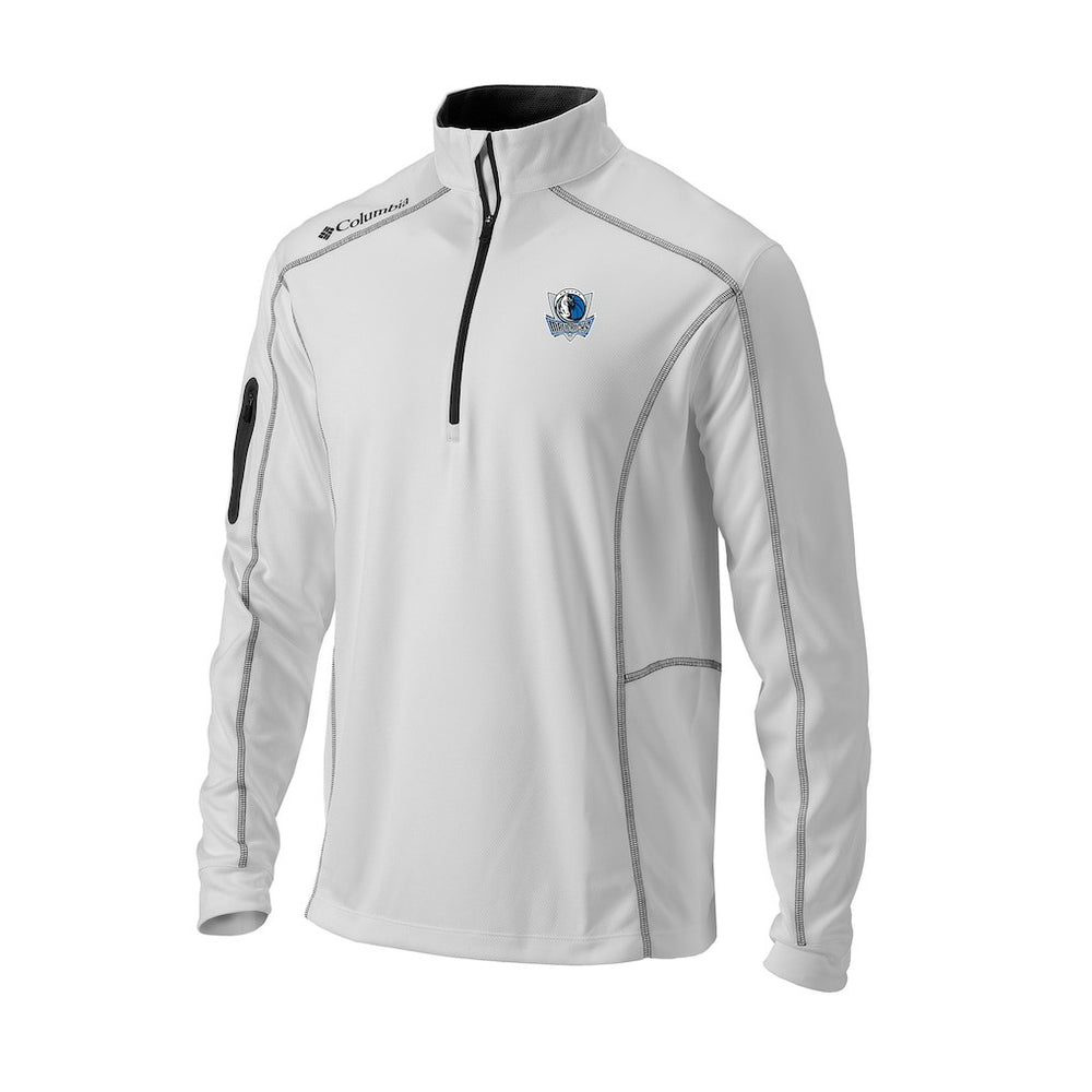 Dallas Mavericks Omni-Wick Shotgun Quarter-Zip Pullover White - Columbia