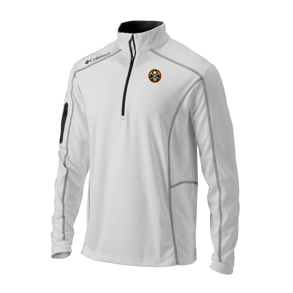 Denver Nuggets Omni-Wick Shotgun Quarter-Zip Pullover White - Columbia