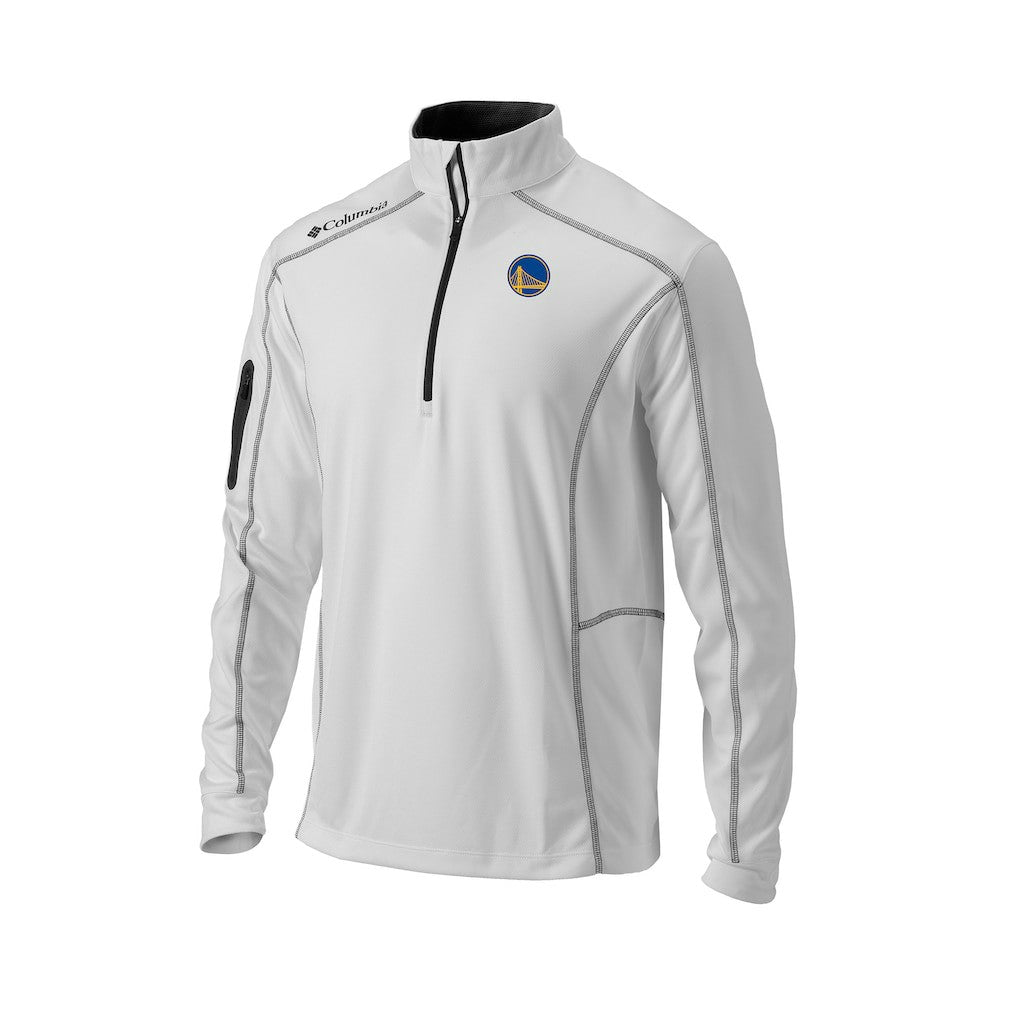 Golden State Warriors Omni-Wick Shotgun Quarter-Zip Pullover White - Columbia
