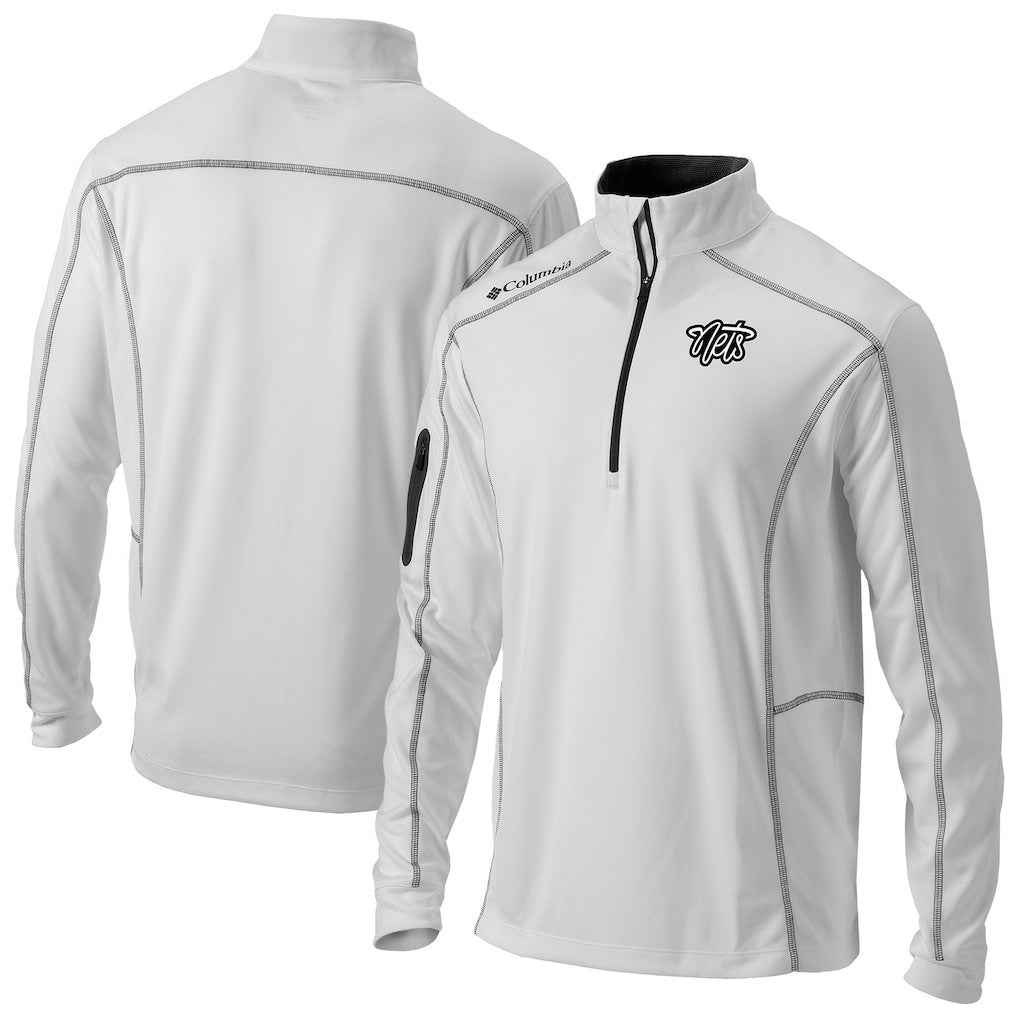 Brooklyn Nets Omni-Wick Shotgun Quarter-Zip Pullover White - Columbia